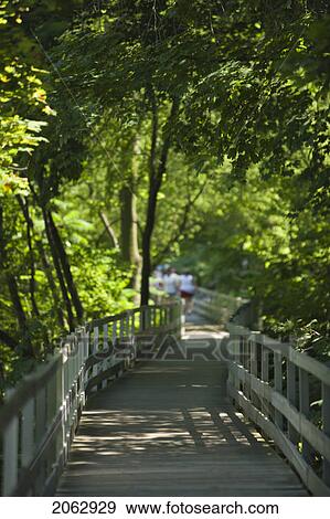 Stock Photo - The 'whitewater Walk' Boardwalk Trail - Niagara Falls Canada. Fotosearch