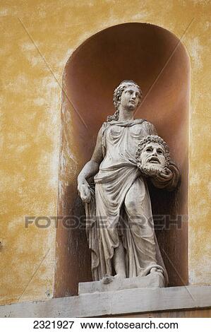 Theatrical Statue On A Building Framed In An Arch; Ravenna Emilia-Romagna Italy View Large Photo Image Stock Photo - Theatrical Statue On A Building Framed In An Arch; Ravenna Emilia-Romagna Italy. Fotosearch