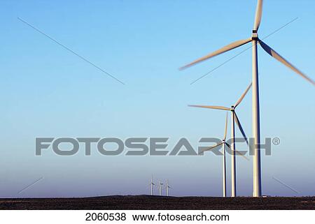 Three Wind Turbines In Foreground, Three Wind Turbines In Background View Large Photo Image Stock Photo - Three Wind Turbines In Foreground, Three Wind Turbines In Background. Fotosearch