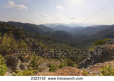 Stock Image - Troodos mountain range; Cyprus. Fotosearch