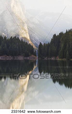 Two jack lake at dawn banff national park; Alberta canada View Large Photo Image Stock Image - Two jack lake at dawn banff national park; Alberta canada. Fotosearch