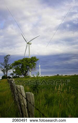 Two Wind Turbines In Country Setting, Tiverton, Bruce Peninsula, Ontario View Large Photo Image Stock Image - Two Wind Turbines In Country Setting, Tiverton, Bruce Peninsula, Ontario. Fotosearch