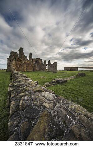Stock Photo - Tynemouth priory; Tynemouth tyne and wear england. Fotosearch