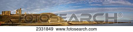 Stock Photo - Tynemouth priory; Tynemouth tyne and wear england. Fotosearch