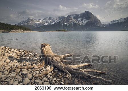 Stock Photograph - Upper Kananaskis Lake, Peter Lougheed Prov. Park, Kananaskis Country, Alberta, Canada. Fotosearch