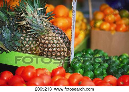 Stock Image - Veggies, Street Market, Toronto, Ontario, Canada. Fotosearch