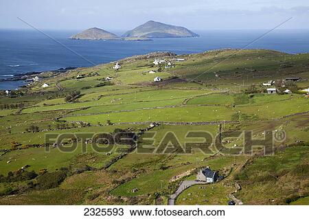 Stock Image - View from ring of kerry near caherdaniel; County kerry ireland. Fotosearch
