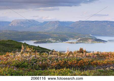 Stock Photograph - View Of Bonne Bay And Gros Morne Mountain At Sunset, Gros Morne Np, Newfoundland, Canada. Fotosearch