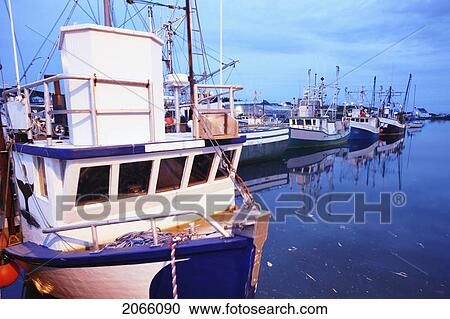 Stock Image - View Of Harbour At Twilight, Twillingate, Newfoundland, Canada. Fotosearch