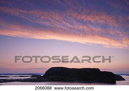 View Of Islands At Twilight, Salvage, Newfoundland, Canada View Large Photo Image Stock Photo - View Of Islands At Twilight, Salvage, Newfoundland, Canada. Fotosearch