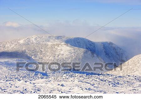 Stock Photography - View Of Landscape From Top Of Mont Logan, Quebec, Canada. Fotosearch