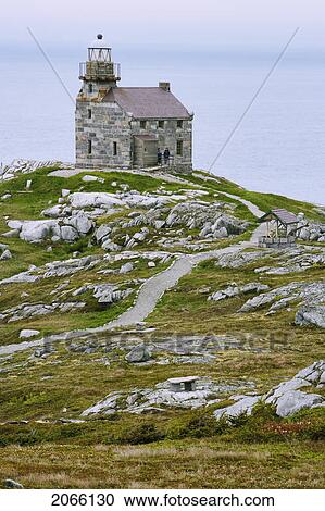Stock Image - View Of Lighthouse, Rose Blanche, Newfoundland, Canada. Fotosearch