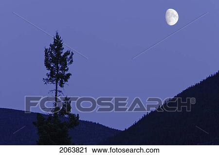 View Of Moon And Mountains, Gaspesie, Quebec View Large Photo Image Stock Image - View Of Moon And Mountains, Gaspesie, Quebec. Fotosearch