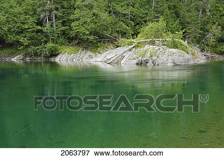 Stock Photo - View Of Petite Cascapédia River (Arthur Rock Salmon Pool). Fotosearch