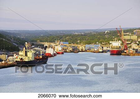 View Of Ship And Harbour At Sunrise, St. John's, Newfoundland, Canada View Large Photo Image Stock Image - View Of Ship And Harbour At Sunrise, St. John's, Newfoundland, Canada. Fotosearch