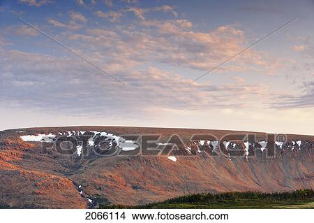 Picture - View Of Tablelands And Sky From Lookout Trail At Sunset, Gros Morne Np, Newfoundland, Canada. Fotosearch