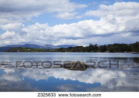 View of the landscape along the coast of kenmare bay; Lauragh county kerry ireland View Large Photo Image Stock Image - View of the landscape along the coast of kenmare bay; Lauragh county kerry ireland. Fotosearch