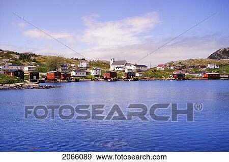 View Of Village, Salvage, Newfoundland, Canada View Large Photo Image Stock Photo - View Of Village, Salvage, Newfoundland, Canada. Fotosearch