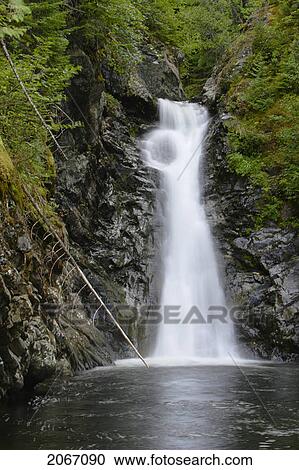 Stock Image - View Of Waterfall On Beaulieu Brook, Gaspe Peninsula, Quebec. Fotosearch