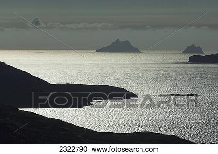 View over ballinskelligs bay to the skellig islands; Iveragh peninsula county kerry ireland View Large Photo Image Stock Image - View over ballinskelligs bay to the skellig islands; Iveragh peninsula county kerry ireland. Fotosearch