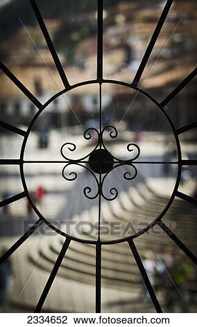 View through a black metal decorative piece on a window; Cuzco, Peru View Large Photo Image Stock Image - View through a black metal decorative piece on a window; Cuzco, Peru. Fotosearch