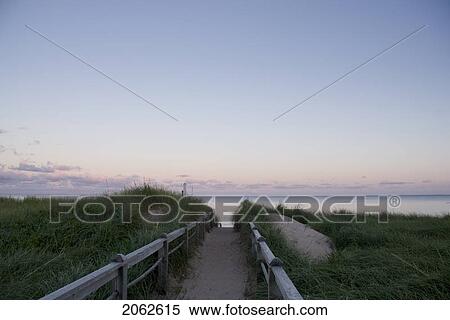 Stock Photography - Walkway To Beach Near Basin Head, Prince Edward Island. Fotosearch