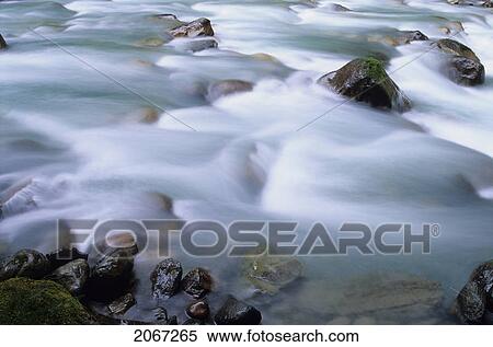 Water Flowing Over Rocks On A Creek, Motion Blur, Earl Grey Creek, East Kootenays, B. C. View Large Photo Image Stock Photography - Water Flowing Over Rocks On A Creek, Motion Blur, Earl Grey Creek, East Kootenays, B. C.. Fotosearch