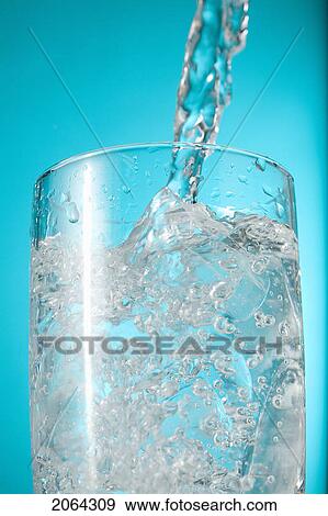 Water Pouring Into Clear Glass, Nearly Full View Large Photo Image Stock Photo - Water Pouring Into Clear Glass, Nearly Full. Fotosearch