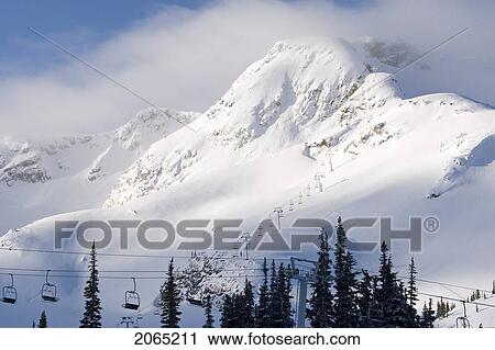Stock Image - Whiteout Day At Whistler Mountain's Peak. Fotosearch