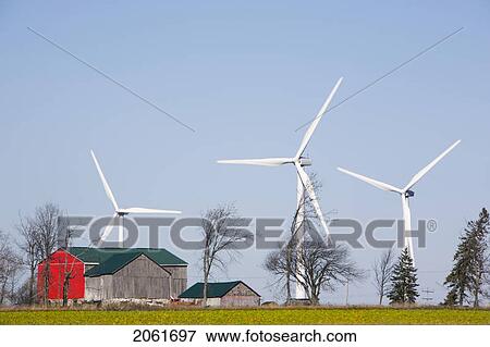 Stock Photo - Wind Generators In Shelbourne, Ontario. Fotosearch