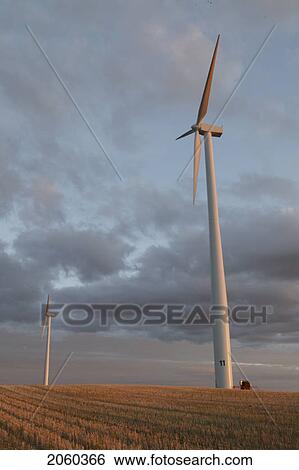 Stock Photograph - Wind Turbine, Saskatchewan, Canada. Fotosearch