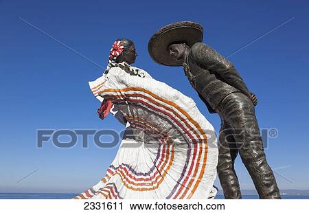 Xiutla folkloric ballet sculpture on the malecon; Puerto vallarta mexico View Large Photo Image Stock Image - Xiutla folkloric ballet sculpture on the malecon; Puerto vallarta mexico. Fotosearch