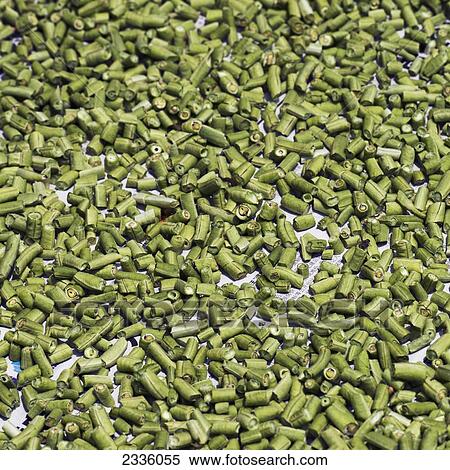 Stock Photography - An abundance of cut green beans. Fotosearch