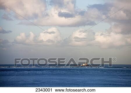 Beacon on a small island where the River Tagus meets the Atlantic Ocean; Lisbon, Portugal View Large Photo Image Stock Image - Beacon on a small island where the River Tagus meets the Atlantic Ocean; Lisbon, Portugal. Fotosearch