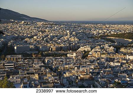 Cityscape view of Athens at sunrise; Athens, Greece View Large Photo Image Stock Photo - Cityscape view of Athens at sunrise; Athens, Greece. Fotosearch
