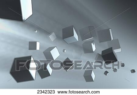 Floating cubes View Large Photo Image Stock Image - Floating cubes. Fotosearch