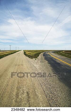 Fork in the road; Saskatchewan, Canada View Large Photo Image Stock Image - Fork in the road; Saskatchewan, Canada. Fotosearch