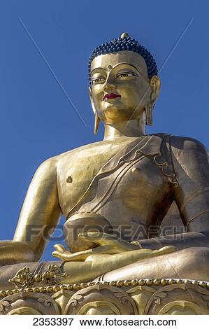 Giant Buddha sits on the hill overlooking the capital city of Thimphu; Thimphu, Bhutan View Large Photo Image Stock Photo - Giant Buddha sits on the hill overlooking the capital city of Thimphu; Thimphu, Bhutan. Fotosearch