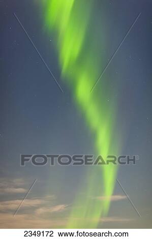Stock Image - Northern Lights (Aurora Borealis); Fairbanks, Alaska, United States of America. Fotosearch