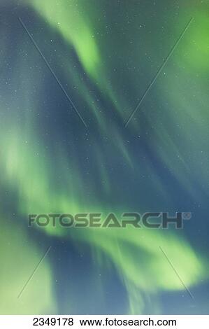 Stock Photo - Northern Lights in the sky above the Chena Lakes Recreation area; Fairbanks, Alaska, United States of America. Fotosearch