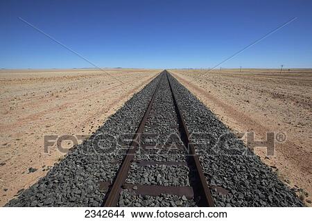 Picture - Railway track; Garub, Namibia. Fotosearch