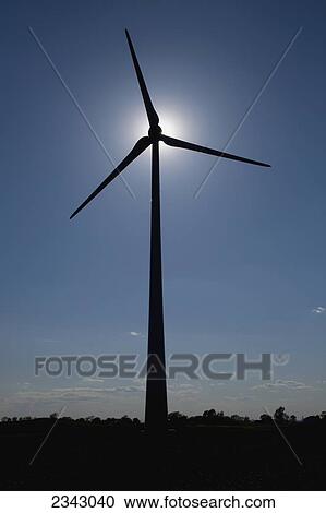 Silhouette of a wind turbine; St. Remi, Quebec, Canada View Large Photo Image Stock Image - Silhouette of a wind turbine; St. Remi, Quebec, Canada. Fotosearch