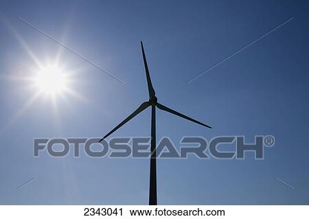 Silhouette of a wind turbine; St. Remi, Quebec, Canada View Large Photo Image Stock Image - Silhouette of a wind turbine; St. Remi, Quebec, Canada. Fotosearch