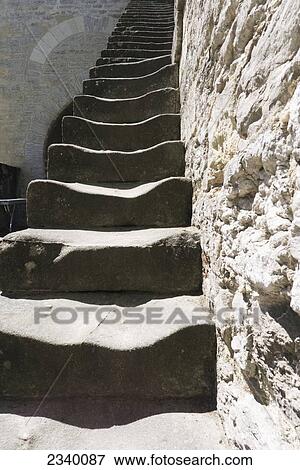 Stock Photo - Stairs on the Pont Vieux (Old Bridge); Montauban, France. Fotosearch