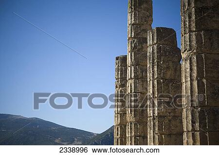 Stock Photograph - Temple of Apollo; Delphi, Greece. Fotosearch