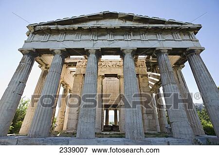 Temple of Hephaestus in ancient agora of Athens; Athens, Greece View Large Photo Image Stock Photo - Temple of Hephaestus in ancient agora of Athens; Athens, Greece. Fotosearch