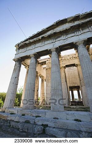 Stock Photo - Temple of Hephaestus in ancient agora of Athens; Athens, Greece. Fotosearch