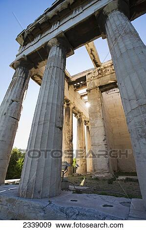 Stock Photo - Temple of Hephaestus in ancient agora of Athens; Athens, Greece. Fotosearch