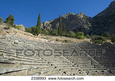 Theatre in Sanctuary of Apollo; Delphi, Greece View Large Photo Image Stock Image - Theatre in Sanctuary of Apollo; Delphi, Greece. Fotosearch