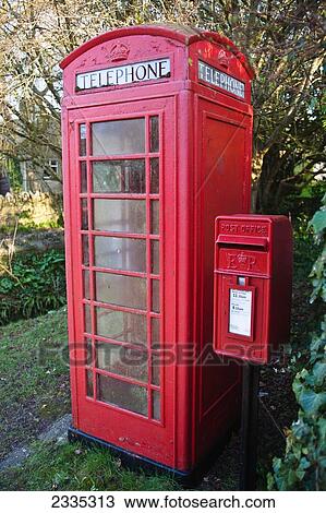 Traditional red telephone box next to red post box; Horsington, Somerset, England View Large Photo Image Stock Image - Traditional red telephone box next to red post box; Horsington, Somerset, England. Fotosearch
